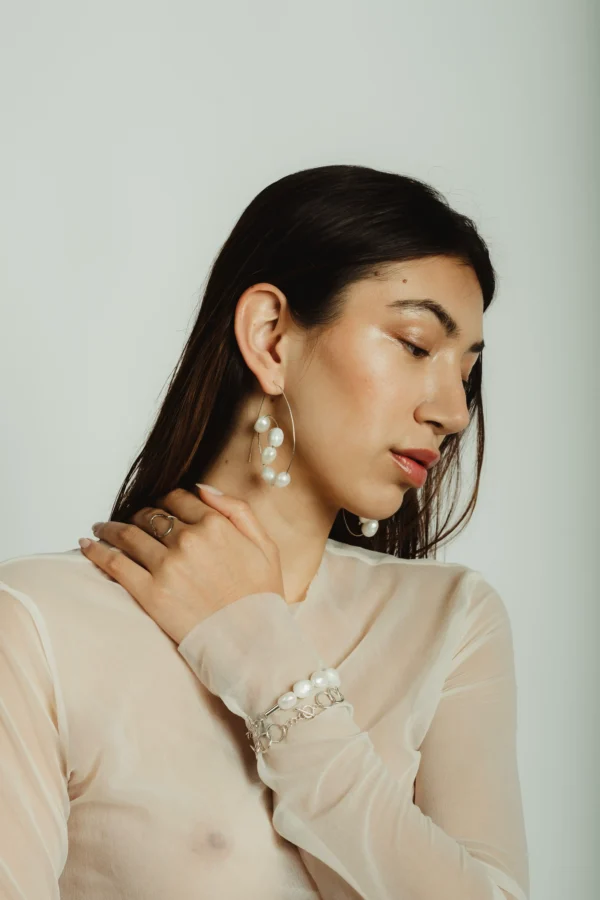 Pearis Silver Earrings - Image 2